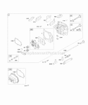 Cylinder Head Diagram and Parts List for 121602-0317-E1  Briggs and Stratton Engine
